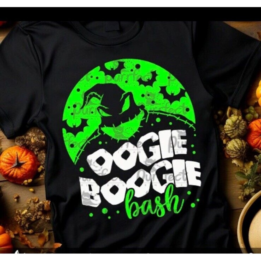 Oogie Bash ! T Shirt Boogie Unisex Tee Black & Green Size Small